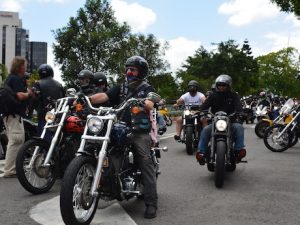 Riders at VLAD protest rally bikie war