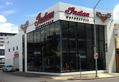 Victory and Indian Motorcycles shop in Brisbane