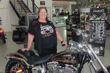 Christine Macauley with Harley Breakout