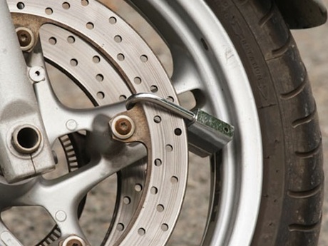 Motorcycle theft: Get a motorbike brake disc lock