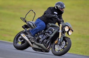 Peter on his Triumph motorcycles Street Triple