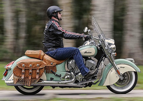 Indian Chief with two-tone paint sturgis motorcycle rally