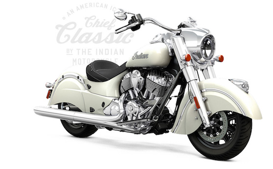 Indian Motorcycle Chief Classic in pearl white