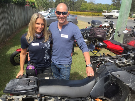 Kellie Smith and Tristan Davies attend First Aid for Motorcyclists course
