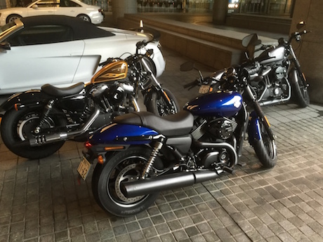 Harley-Davidson Forty-Eight, Street 750 in the new blue colour and 883 