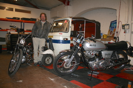 Charley Boorman in his London garage