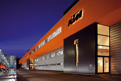 KTM factory in Mattighofen spokes Ducati logo sale interested
