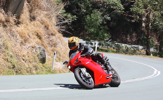 Riders on Mt Glorious road works designer straight speed reduced