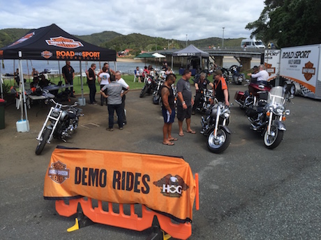 Demo rides at the Harley-Davidson Iron Run in Paihia