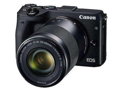 Canon EOS-M3 mirrorless camera allows interchangeable lenses