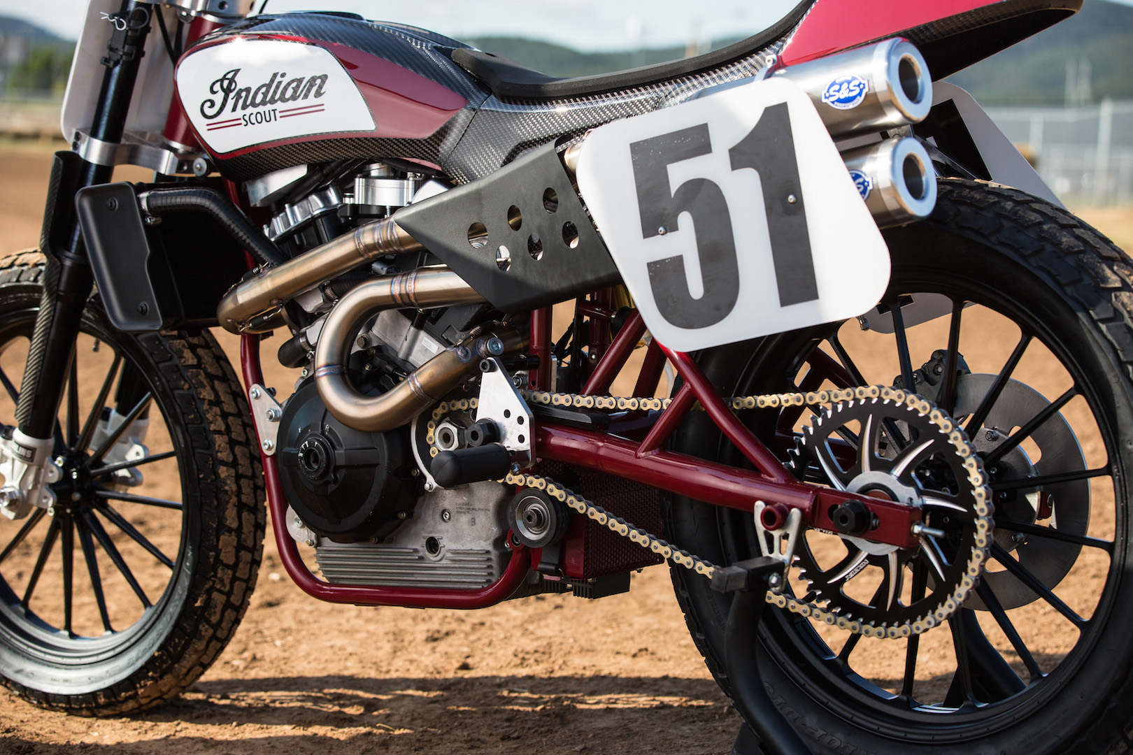 The all-new Indian Scout FTR750 flat track race bike.