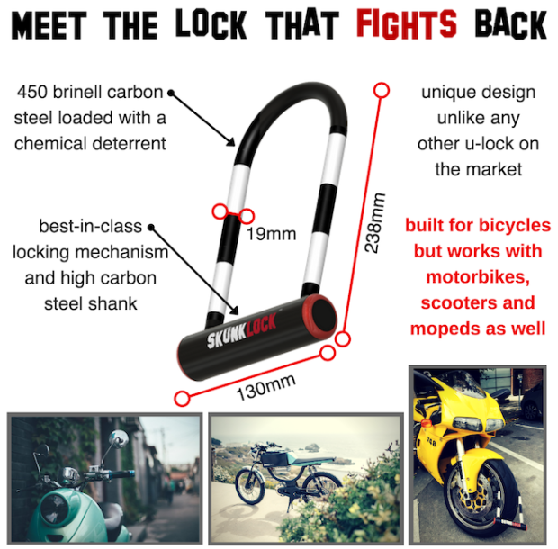 Bike lock makes thieves sick