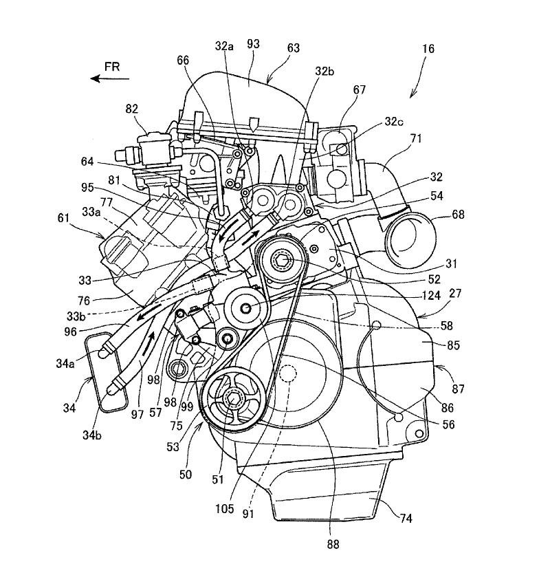 Honda turbo engine drawings turbine