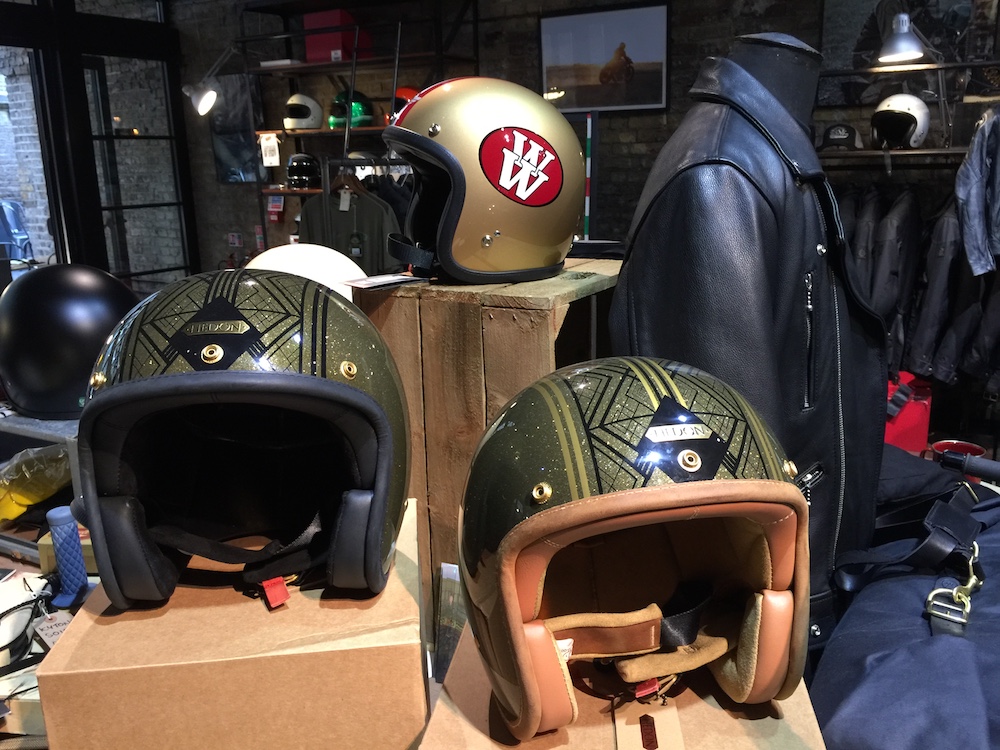 Hedon helmets in the Bike Shed, London full-face