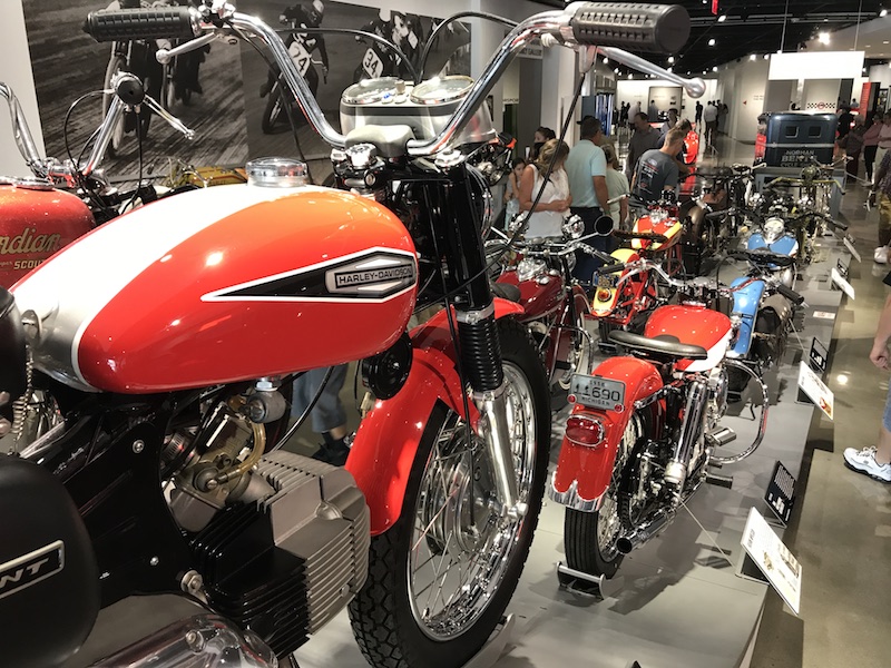 Motorcycle fans will be pleasantly surprised with the number of bikes on show at the Petersen Automotive Museum in Los Angeles.