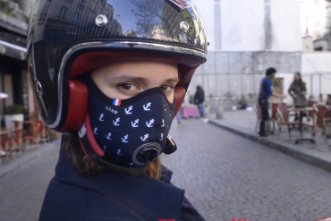 R-PUR anti-pollution and anti-pollen motorcyclist face mask ventilators
