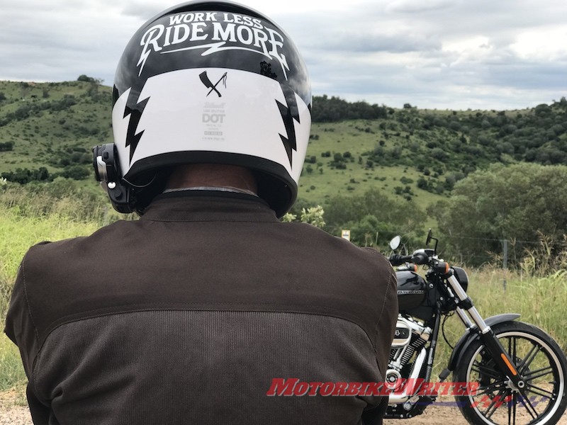 Biltwell Lane Splitter Rusty Butcher retro motorcycle helmet