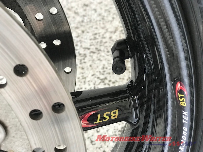 Blackstone TEK Black Diamond carbon fibre wheels for Ducati GT1000