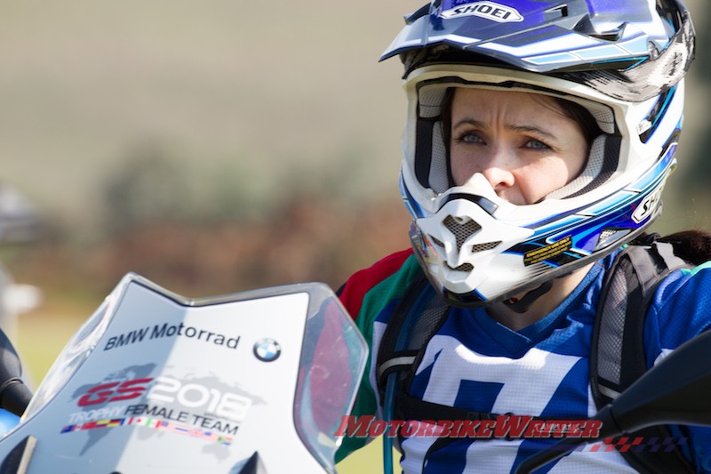 Aussie woman rides blindfolded to win