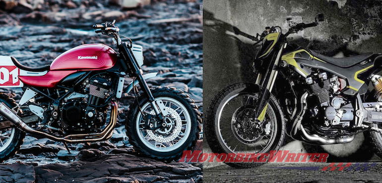 Deus Ex Machina Kawasaki Z900RS and Valentino Rossi Yamaha XJR1300 big-bore trackers