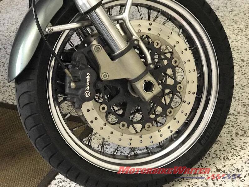 Blackstone TEK Black Diamond carbon fibre wheels for Ducati GT1000 project spokes
