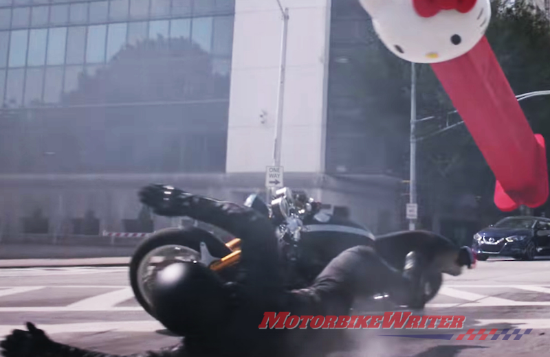 Marvel Comics movie Ant Man and the Wasp features Triumph Thruxton R Harley-Davidson