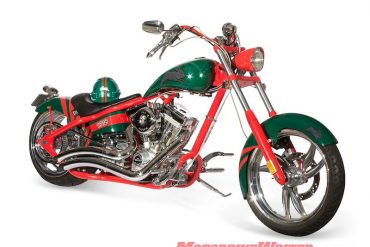 Russell Crowe 2008 custom 'Rabbitohs' chopper motorcycle, designed and made for Russell Crowe by Orange County Choppers Estimate $35,000 - $45,000