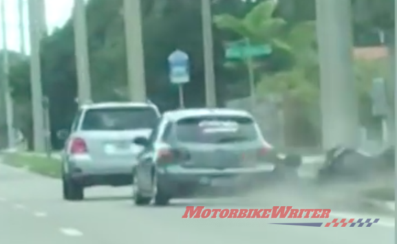 Road rage driver slams into rider