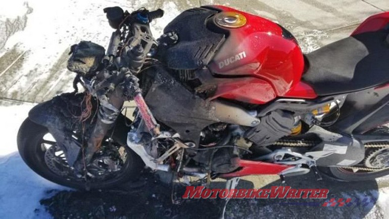 Ducati Panigale V4 catches fire Canada safety recall supersport S