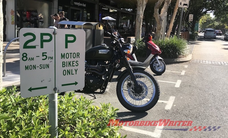 Noosa motorbike motorcycle scooter parking