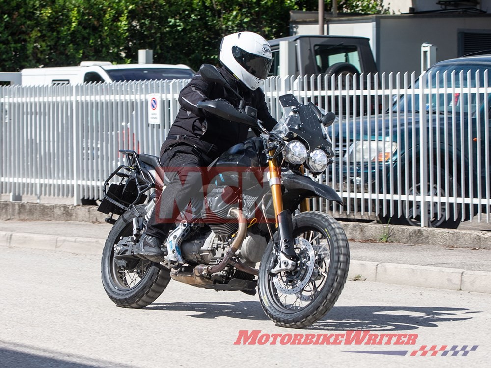 Moto Guzzi factory MCN spyshot of the V85
