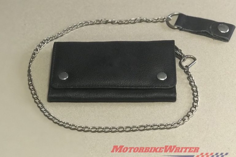 Get a biker look with a wallet chain