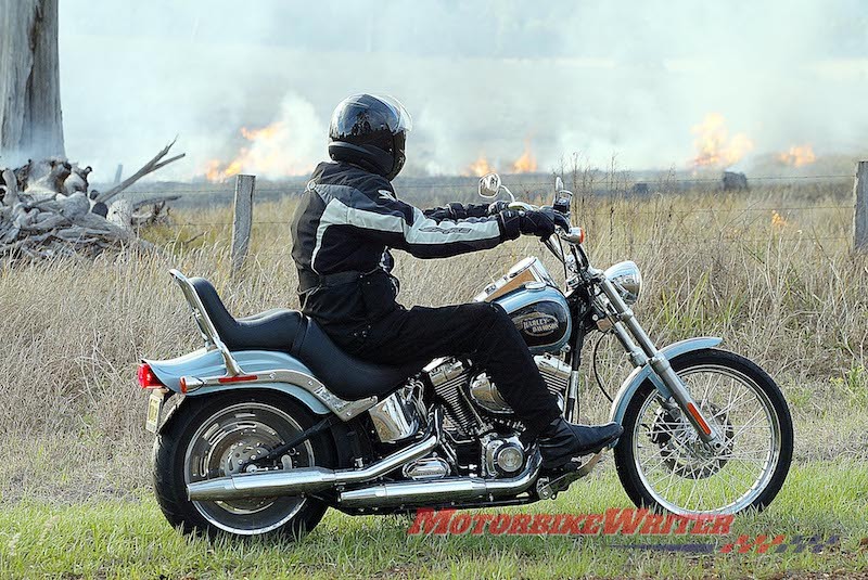 Bushfires Harley Softail