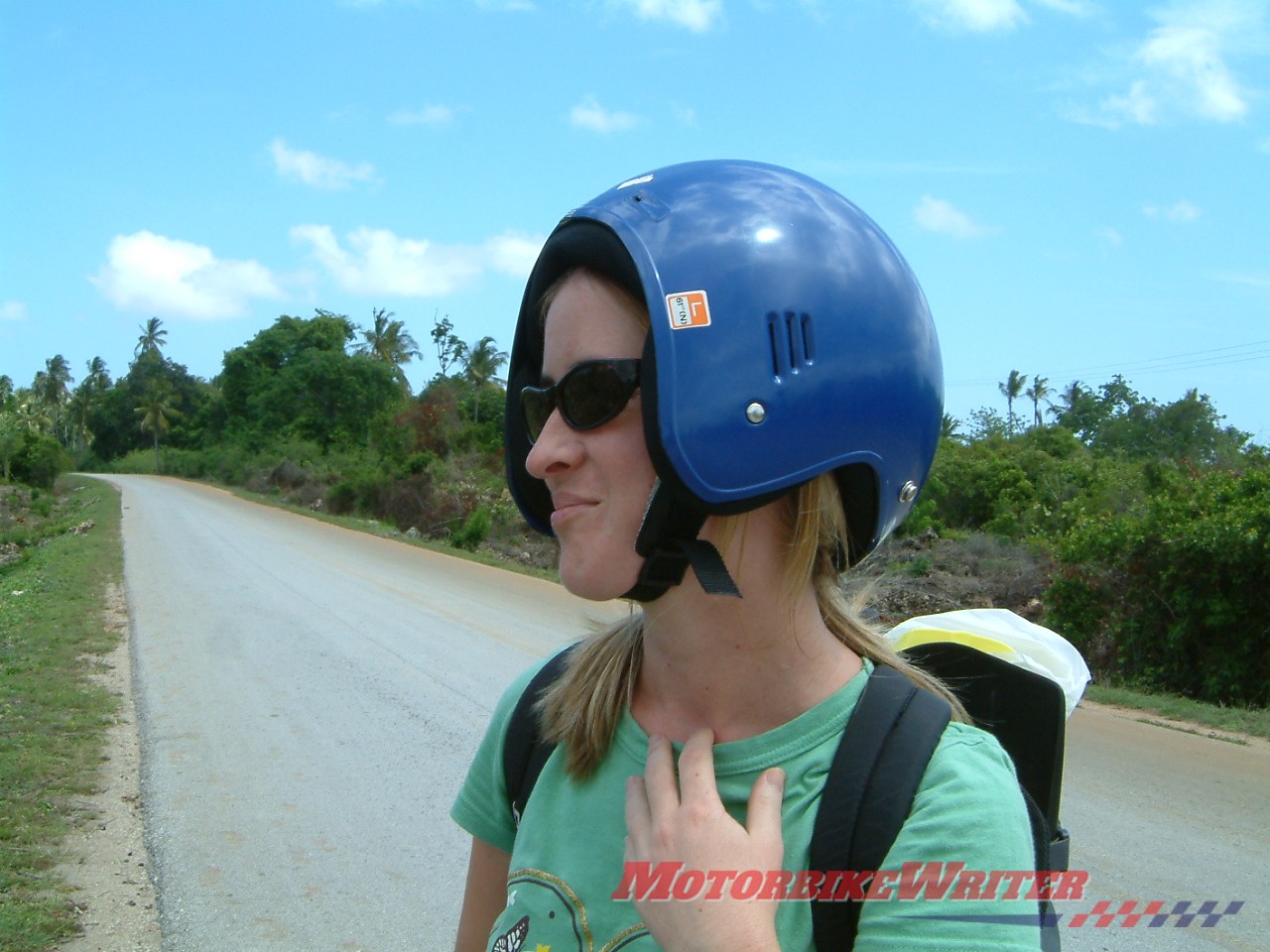 How not to wear a motorcycle helmet