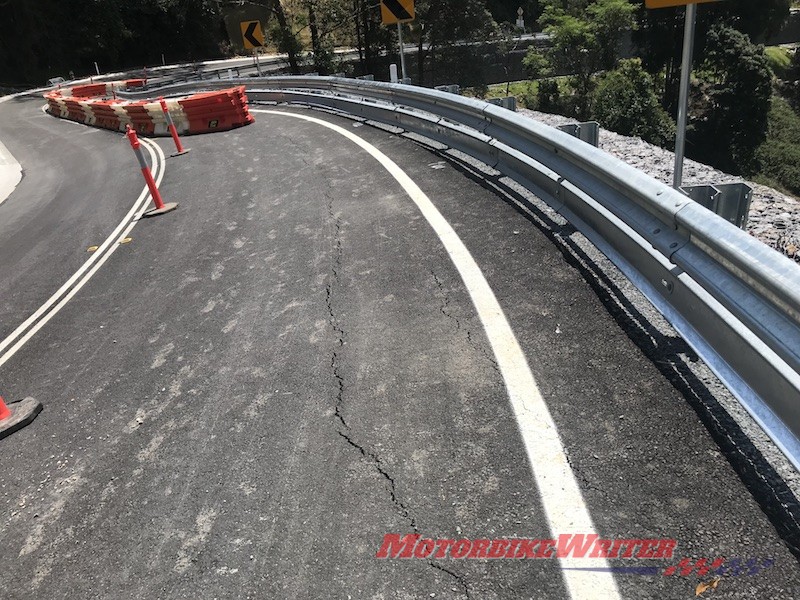 New Mt Glorious roadworks fail in first rain speed reduced