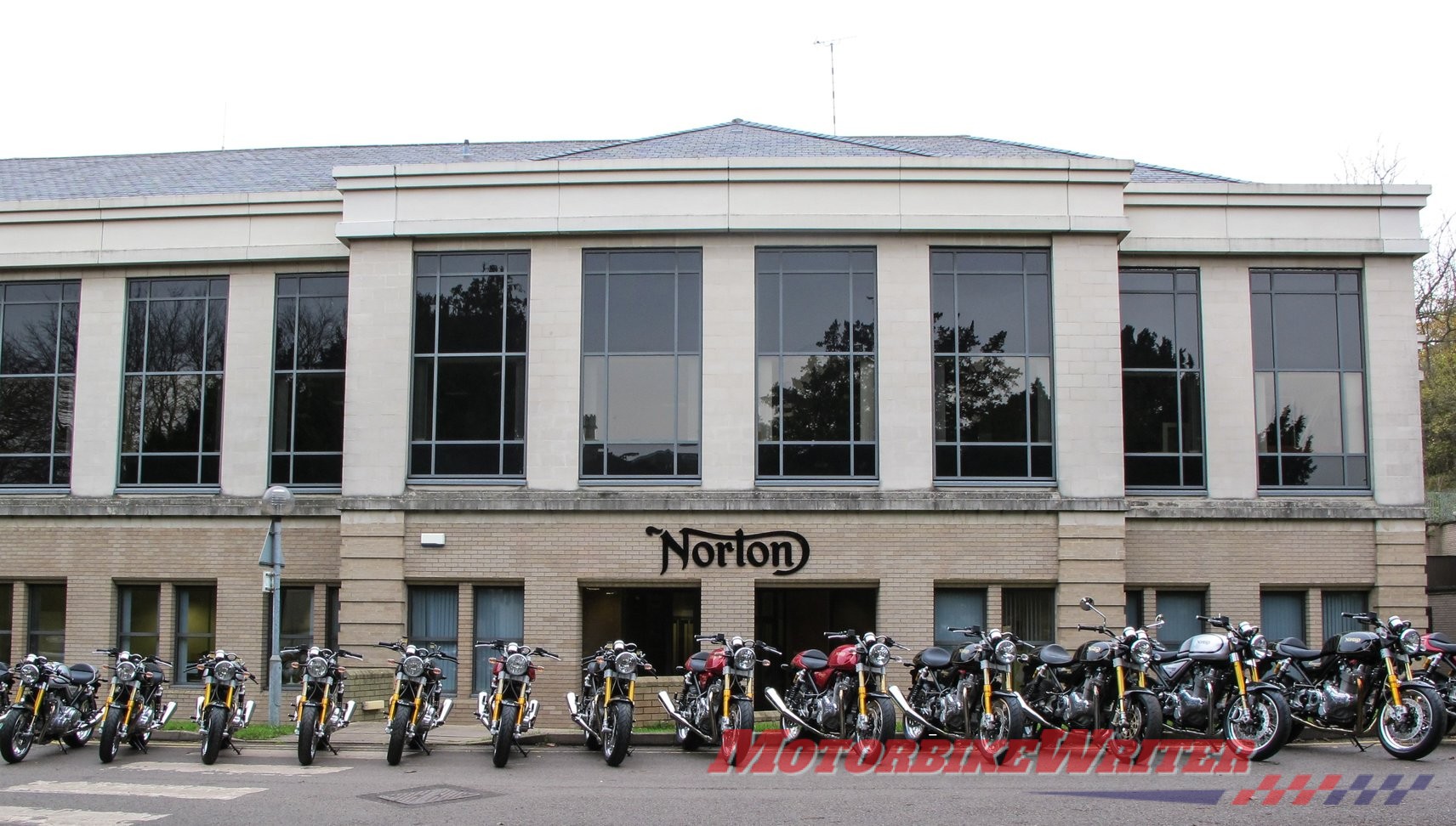 Norton Motorcycles Donington Hall factory crowd