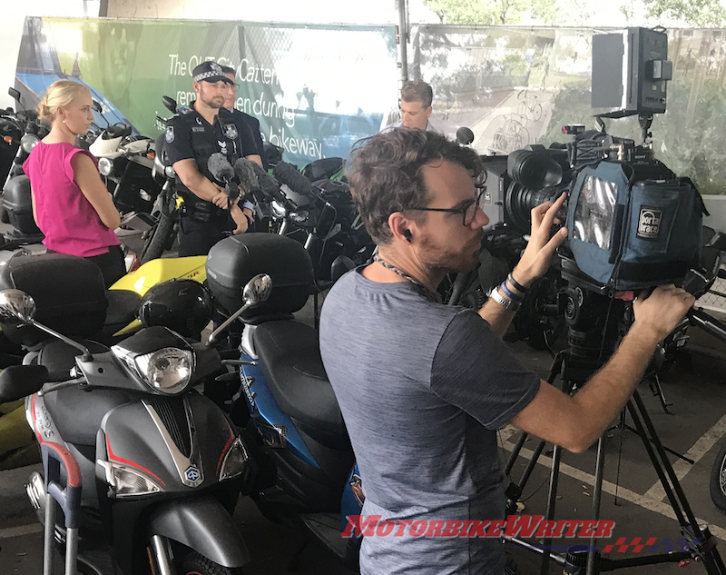 Senior Constable Tony Tatkovich launches awareness campaign motorcycle theft