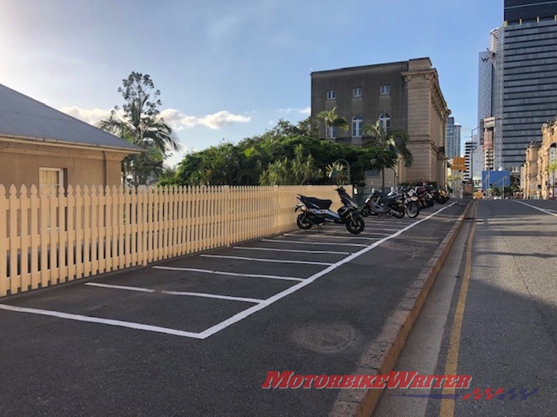 William St motorcycle parking spaces