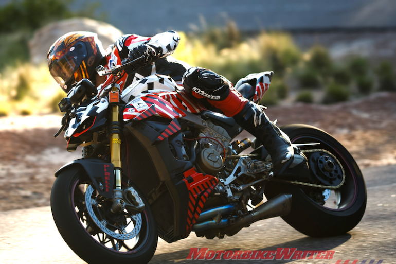 Carlin Dunne rides Ducati V4 Streetfighter prototype at Pikes peak Multistrada V4 record run