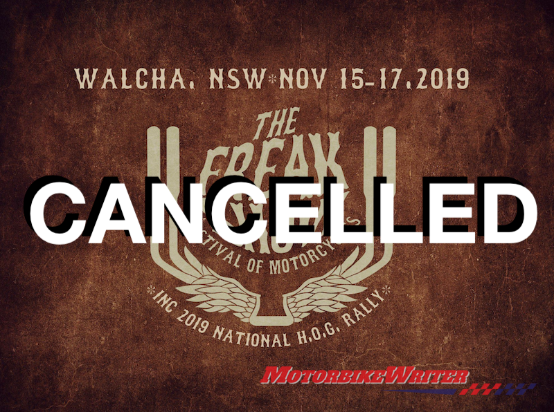 Freak Show and HOG rally cancelled
