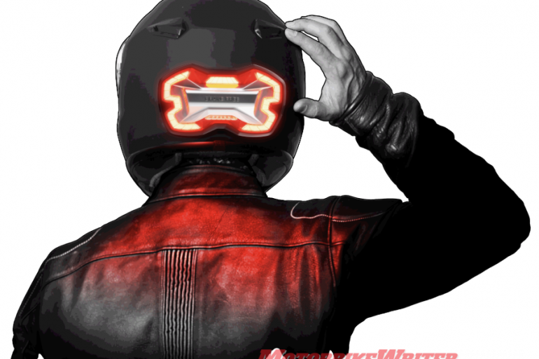 Helmet safety brake light may be illegal