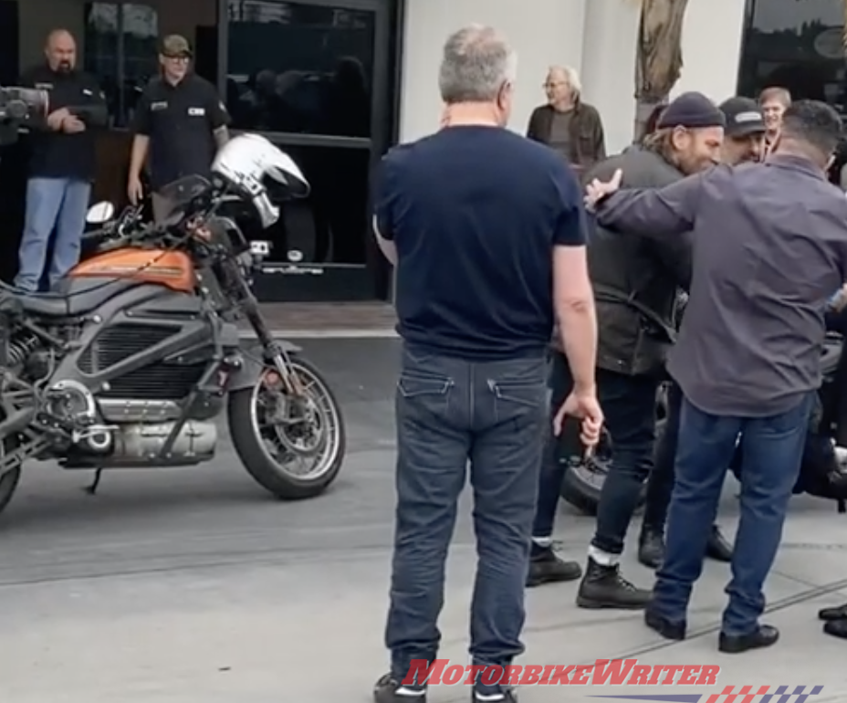 Ewan McGregor at A Harley