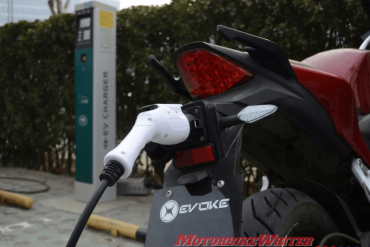 Evoke electric motorcycle