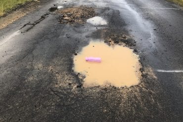Victoria pothole roadworks