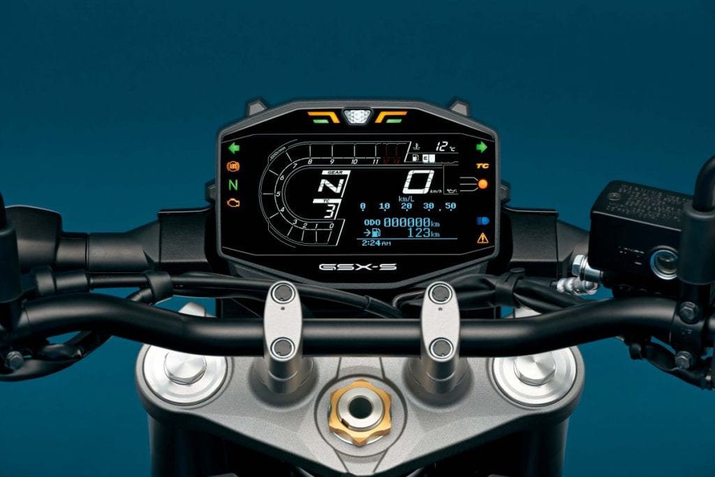 a picture of the new GSX-S950 front display.