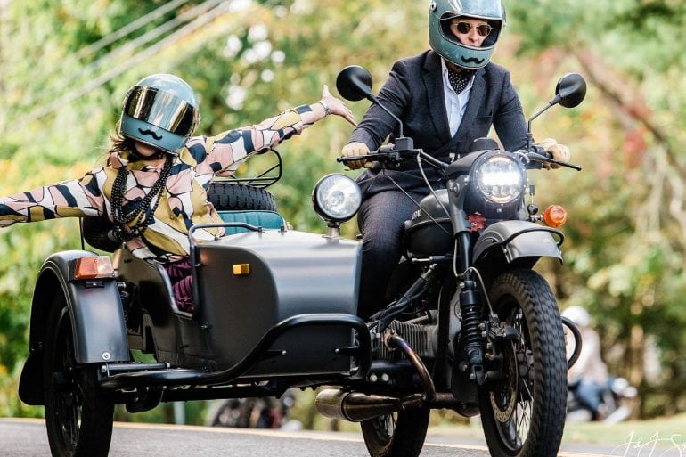 two riders contribute to the Distinguished Gentleman's Ride