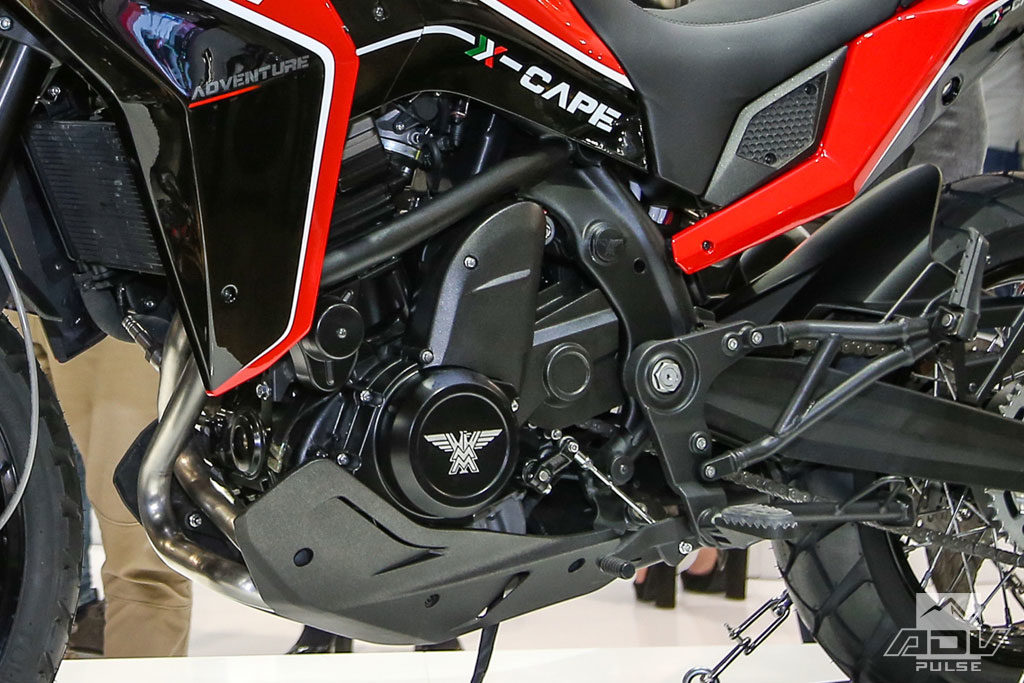 A view of the torso of the all-new 2021 X-Cape adventure motorbike