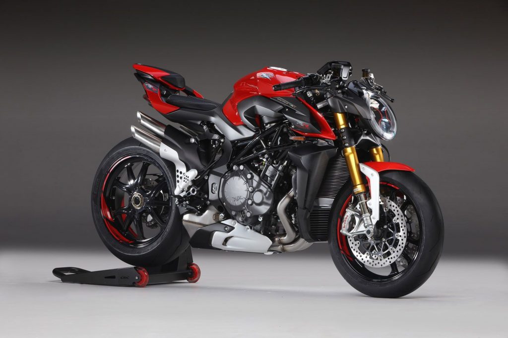 A side view of the new 2022 MV Agusta Brutale 1000 RS