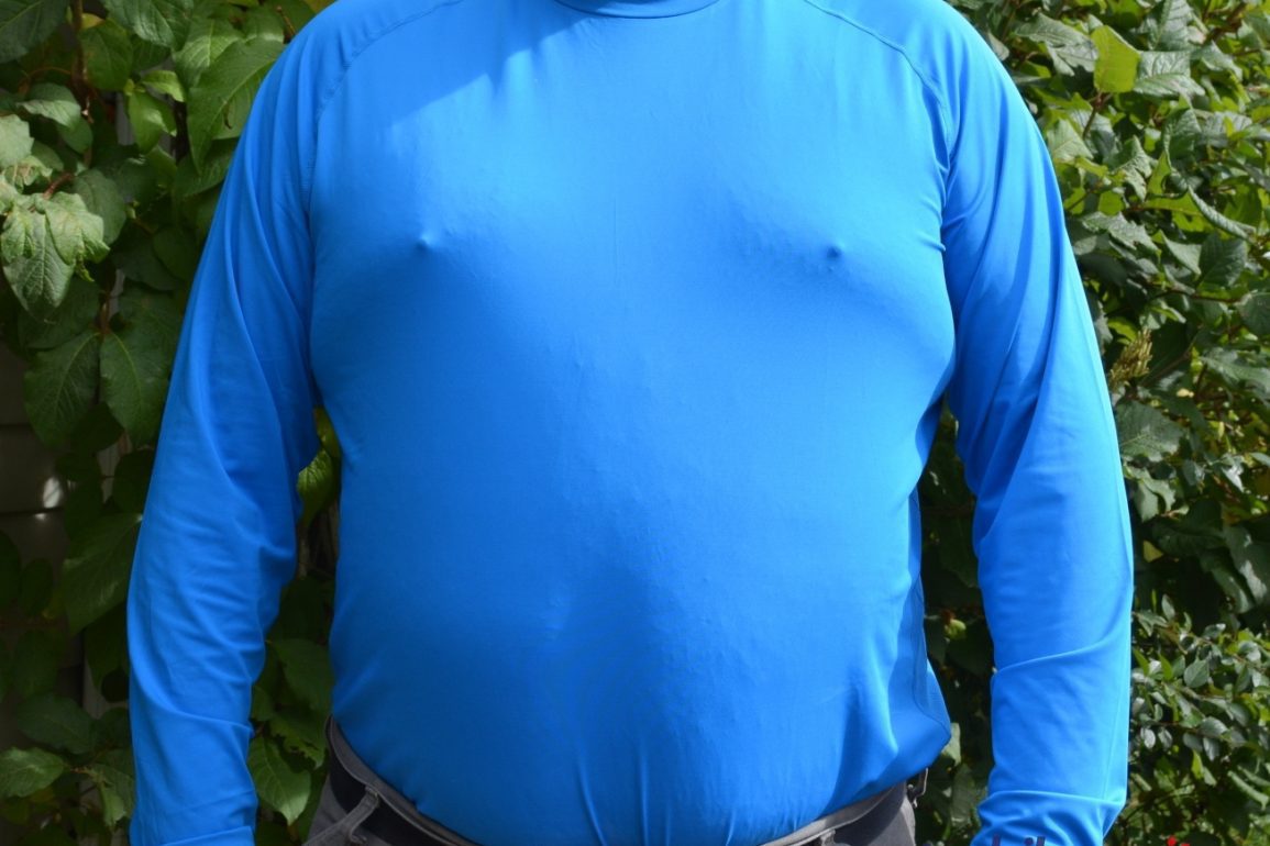 Front view of man wearing Fieldsheer Mobile Cooling Long Sleeve shirt