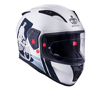 A view of a limited edition helmet available from Royal Enfield